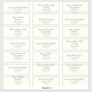 Winter Floral   Ivory Wedding Guest Address Labels