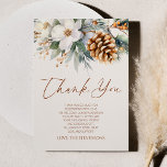 Winter Floral Pine Tree Christmas Baby Shower Thank You Card<br><div class="desc">This is a Winter Floral Pine Tree Christmas Baby Shower Thank You Card!</div>
