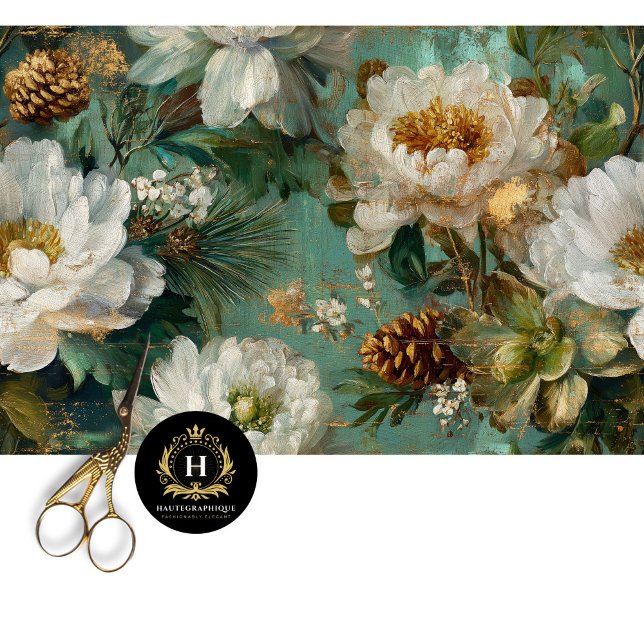Winter Floral Seamless Decoupage Tissue Paper (Creator Uploaded)