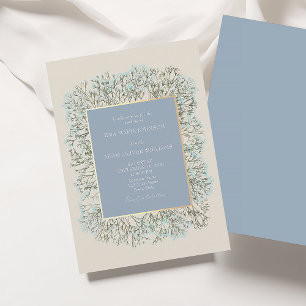 Winter Floral Wedding Invitation