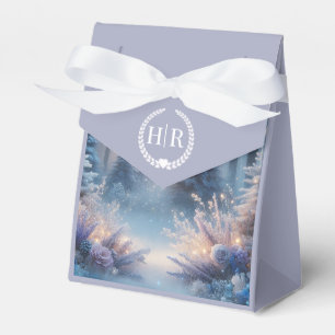 Winter Florals in Frosted Pines Favour Box