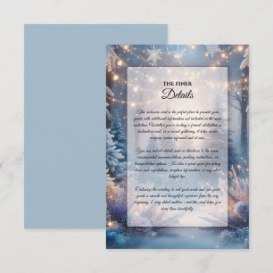Winter Florals in Frosted Pines Wedding Enclosure Card
