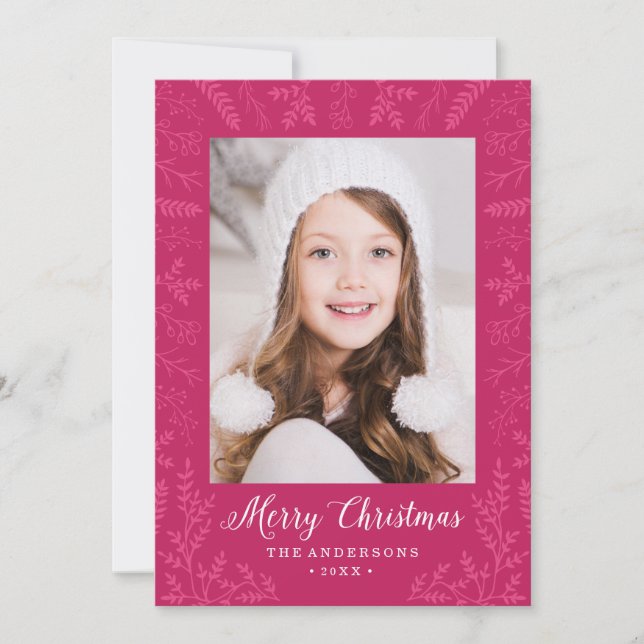 Winter Flourish | Holiday Photo Card (Front)