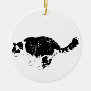 Winter Flow, Artistic Charm Ceramic Ornament