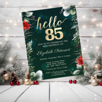 Winter Flower Poinsettia Green 85th Birthday