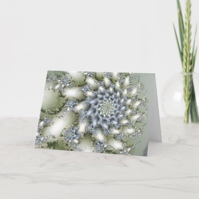 Winter Flower with Season's Greetings Holiday Card (Front)