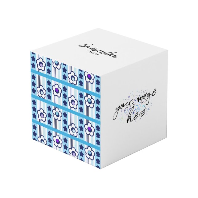 Winter Flowers Cube (Front Angled)