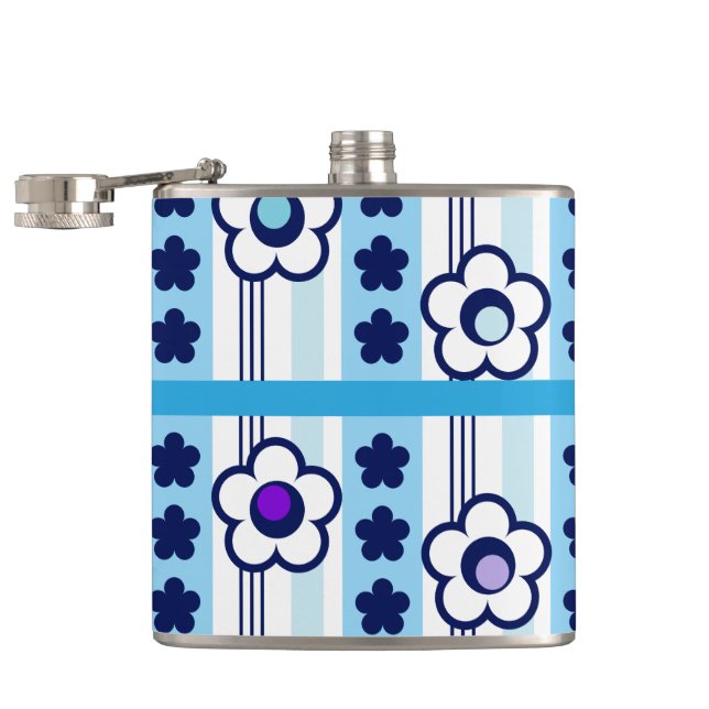 Winter Flowers Hip Flask (Opened)