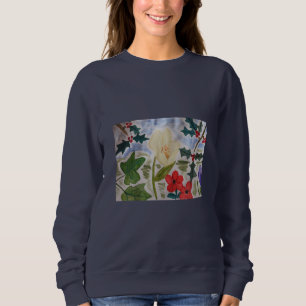 Winter Flowers & Holly Sweatshirt