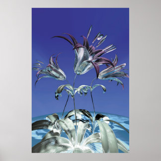 Winter flowers poster
