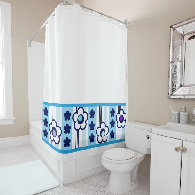 Winter Flowers Shower Curtain (In Situ)