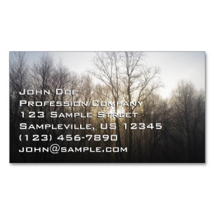 Winter Fog Sunrise Nature Photography Magnetic Business Card