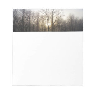 Winter Fog Sunrise Nature Photography Notepad