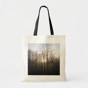 Winter Fog Sunrise Nature Photography Tote Bag
