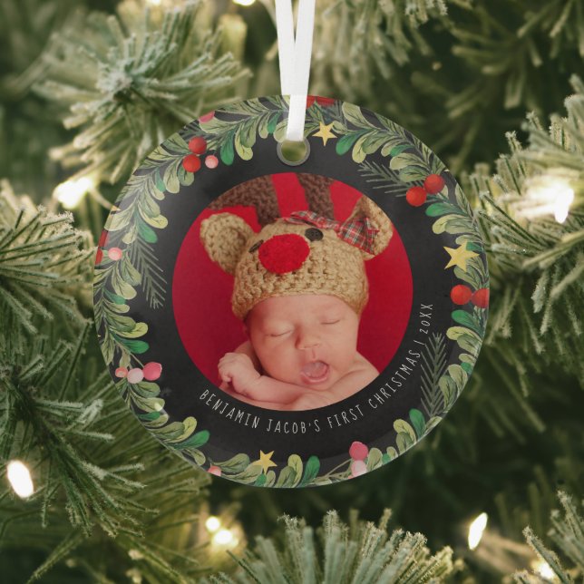 Winter Foliage | Baby's First Christmas Ornament (Insitu)