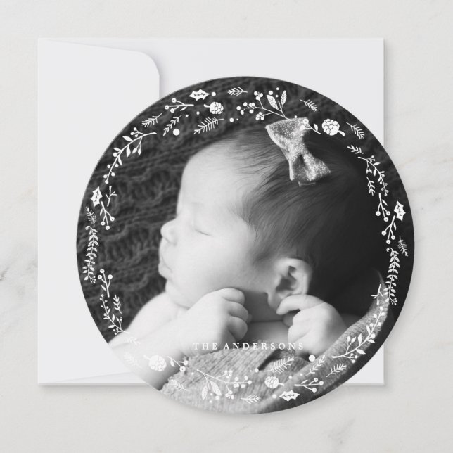 Winter Foliage  Christmas Holiday Card (Front)