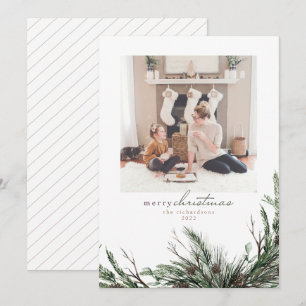 Winter Foliage Christmas Photo Card