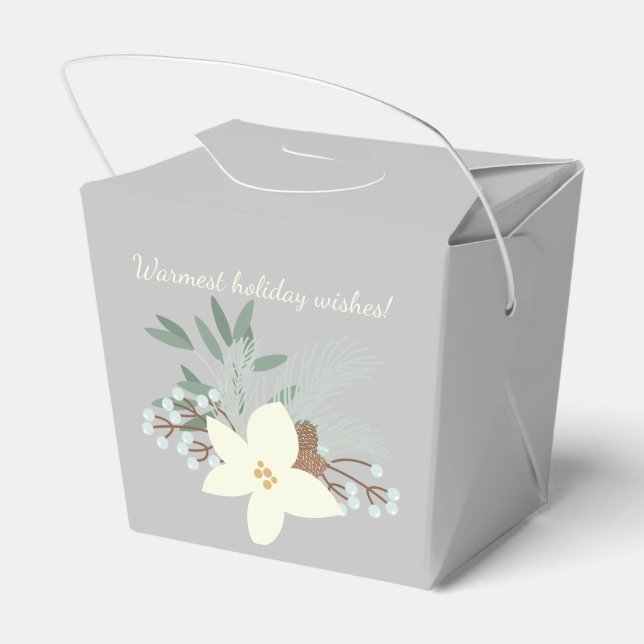 Winter Foliage Favour Box (Back Side)