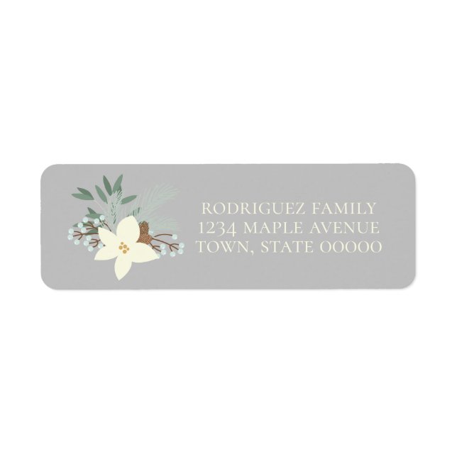 Winter Foliage  Return Address Labels (Front)