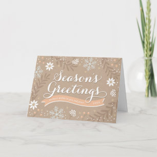 Winter Foliage Season's Greetings Holiday Card