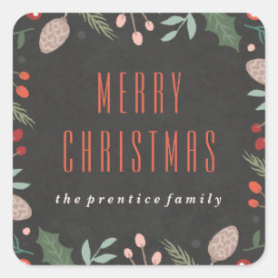 Winter Foliage Sticker - Charcoal