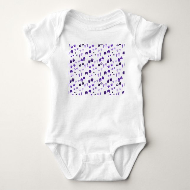 Winter Footprints Baby Bodysuit (Front)