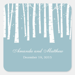 Winter Fores Favour Sticker or Envelope Seal