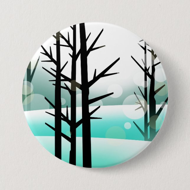 Winter Forest 7.5 Cm Round Badge (Front)
