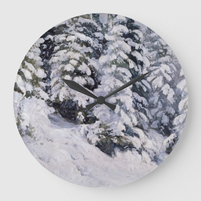 Winter Forest | Aleksander Borisov Large Clock (Front)