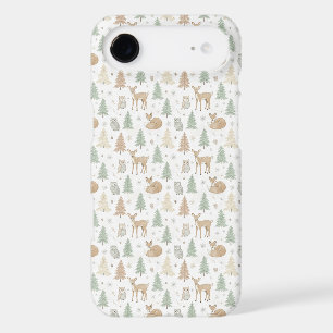 Winter Forest Animals Seamless Pattern