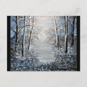 Winter Forest at Dusk Postcard