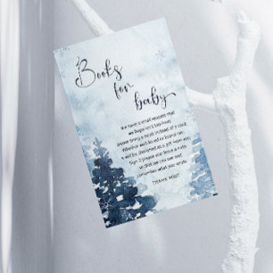 Winter forest baby It's cold outside Books Enclosure Card