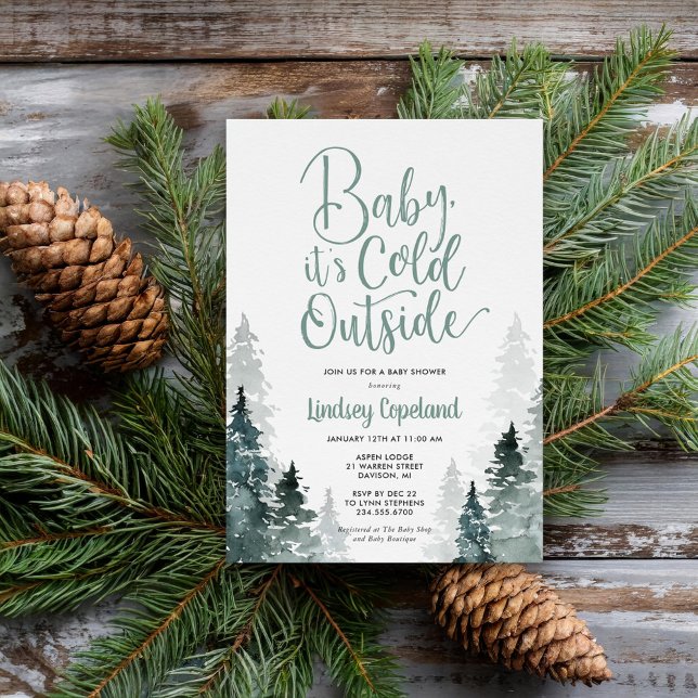 Winter Forest Baby Shower Invitation (Creator Uploaded)