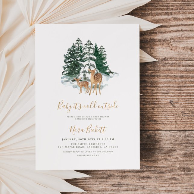 Winter Forest Baby Shower Invitation (Creator Uploaded)