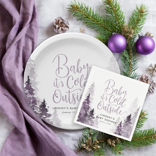 Winter Forest Baby Shower Napkin (Creator Uploaded)