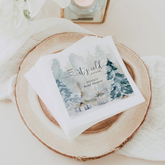 Winter forest baby shower napkins (Creator Uploaded)