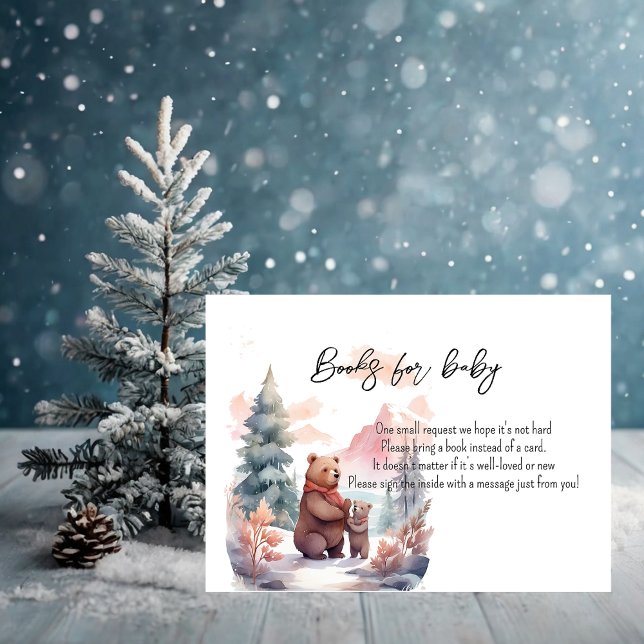Winter Forest Bears  Books for Baby Enclosure Card (Creator Uploaded)