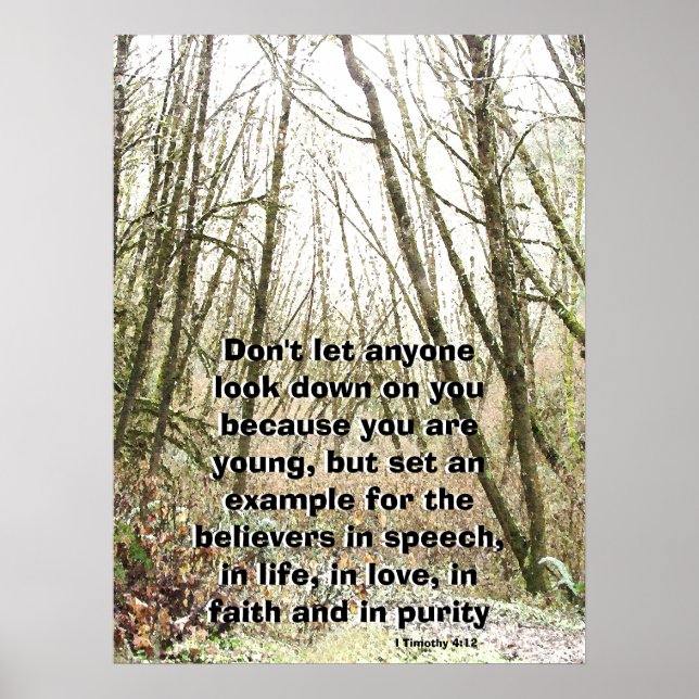 Winter Forest Called by God Scripture Print (Front)