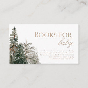 Winter Forest Christmas Books for Baby Card 3.5x2