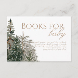 Winter Forest Christmas Books for Baby Card 3.5x5