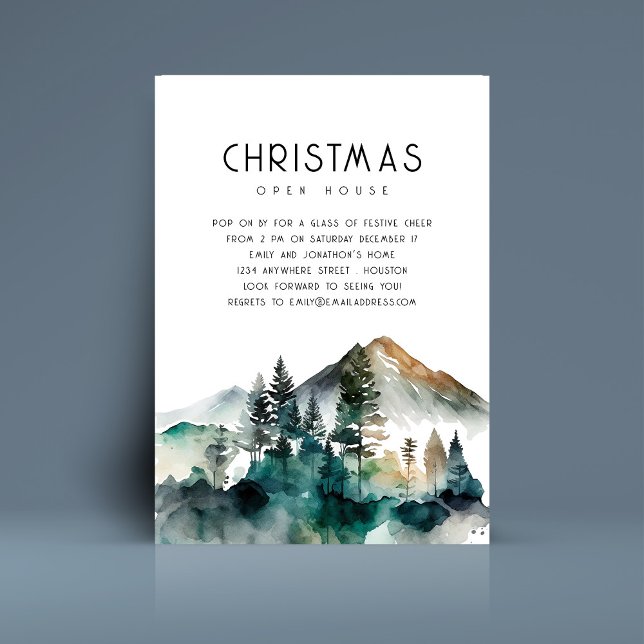 Winter Forest Christmas Open House Invitation (Creator Uploaded)