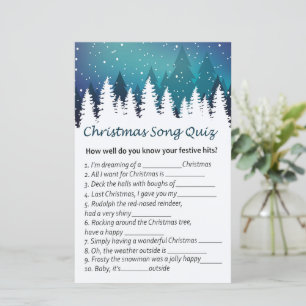 Winter forest christmas song quiz game