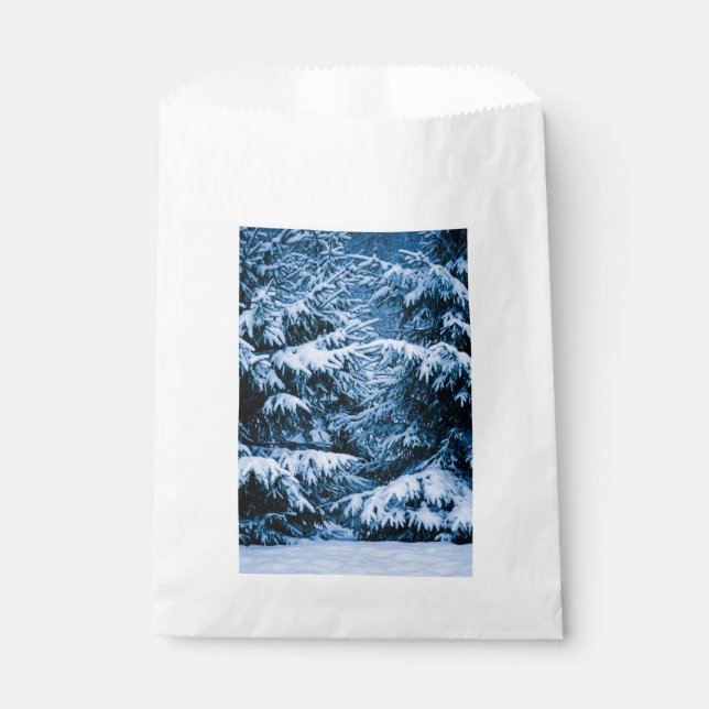 Winter Forest Christmas Tree Favour Bag (Front)