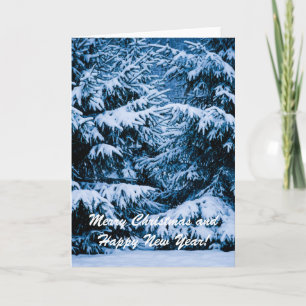 Winter Forest Christmas Tree Holiday Card