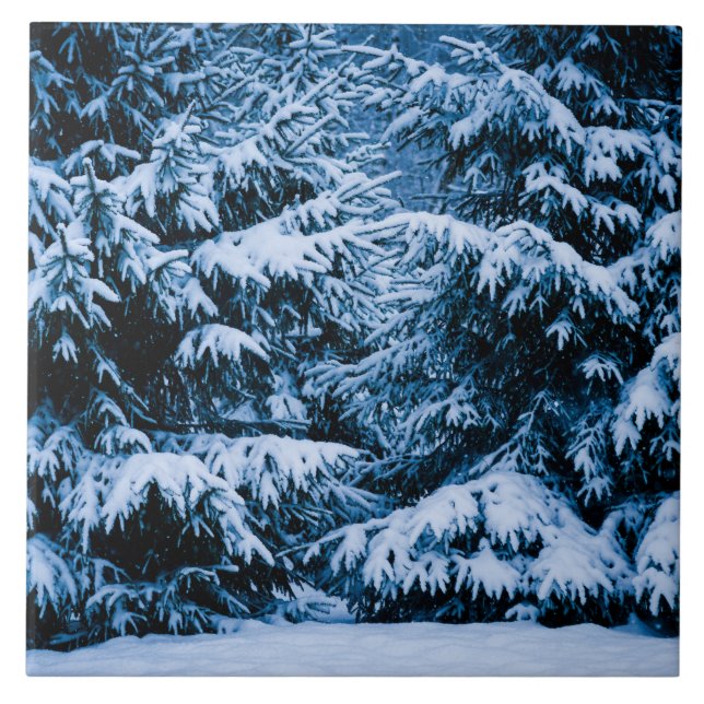 Winter Forest Christmas Tree Tile (Front)