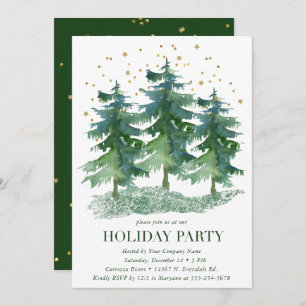 Winter Forest Company Holiday Party Invitation