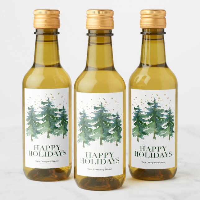 Winter Forest Company Holiday Wine Label (Bottles)