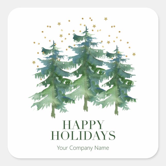 Winter Forest Company Square Sticker (Front)