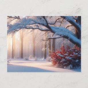 Winter Forest Covered in Snow Postcard