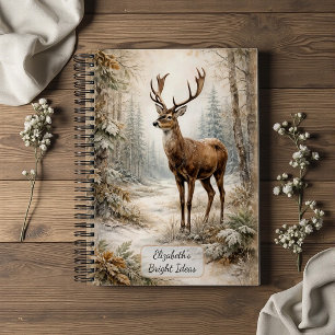 Winter Forest Deer Notebook
